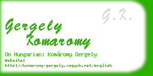 gergely komaromy business card