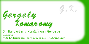 gergely komaromy business card